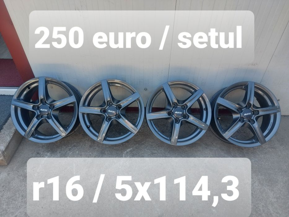 Set jante din aluminiu r16 / Dacia Nissan Renault Kia Hyundai Mazda Toyota Mitsubishi / 5x114,3