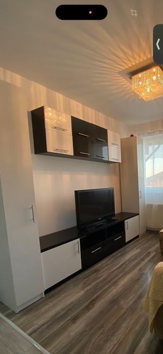 Mobila liniving alb cu negru