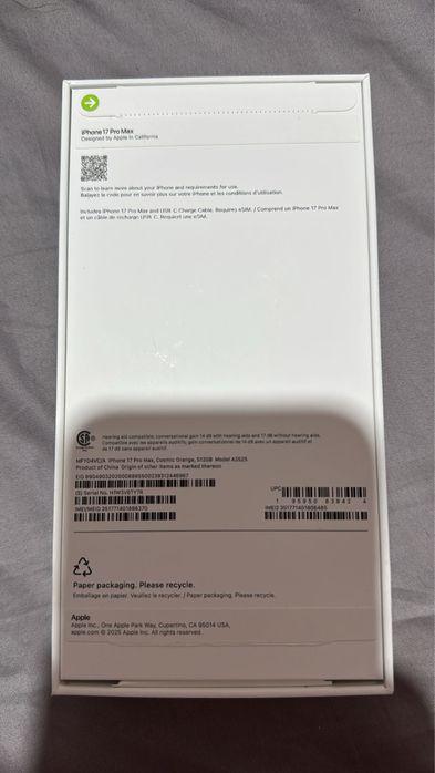 Iphone 17 pro max 512 GB nou
