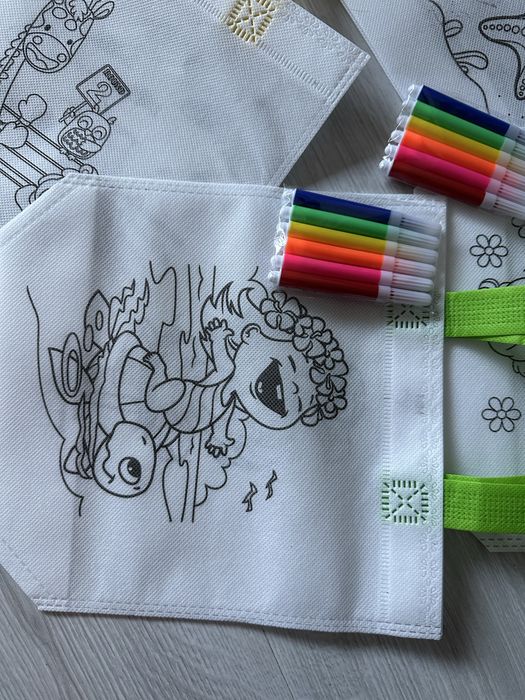 Торбичка за оцветяване с флумастери