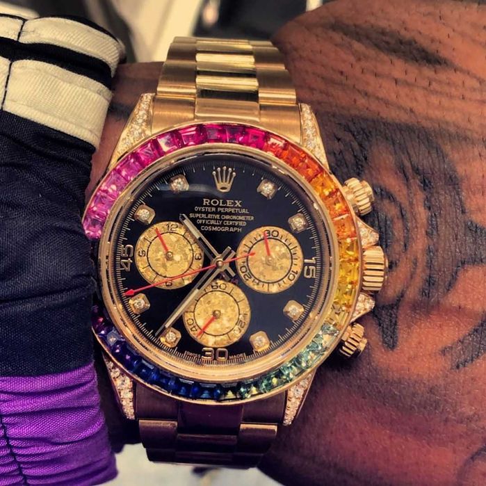 rolex daytona rainbow gold