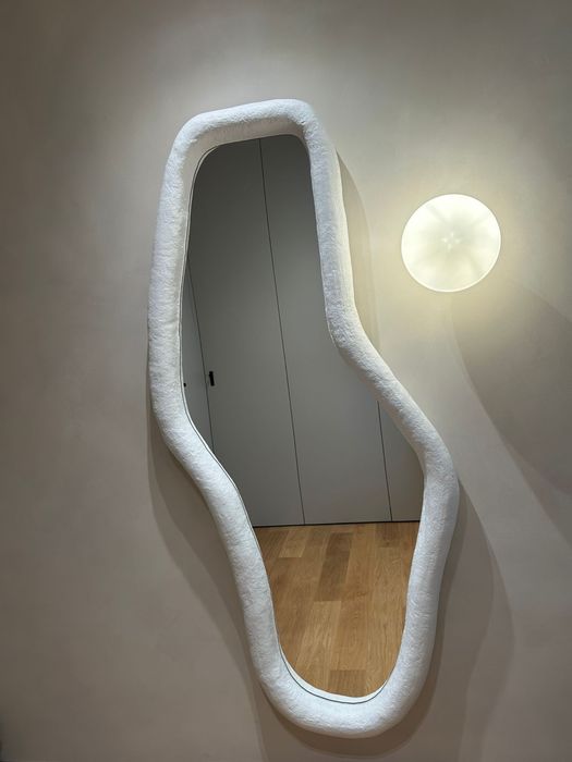 Oglinda decorativa/Oglinda mare handmade LED stil wabi sabi organic