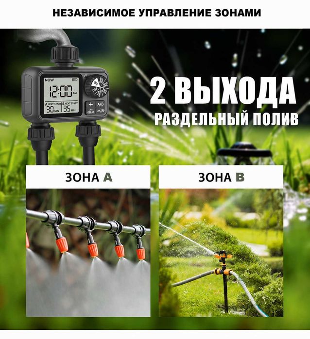 Автоматический таймер полива, программатор, контроллер орошения.
