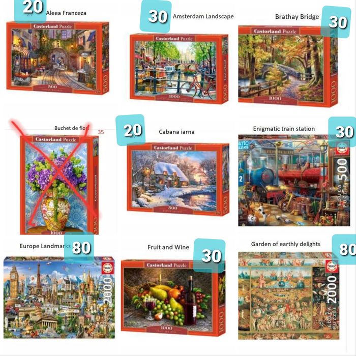 Vand puzzles 500-2000 piese