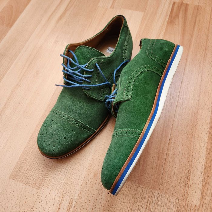 Pantofi verzi piele - barbati 43 - Brogue