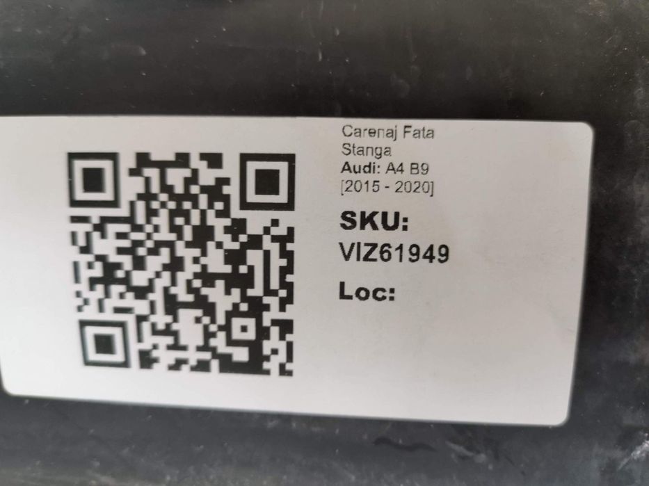 Carenaj Fata Stanga Audi A4 B9 [2015 - 2020] Original In Stare Buna