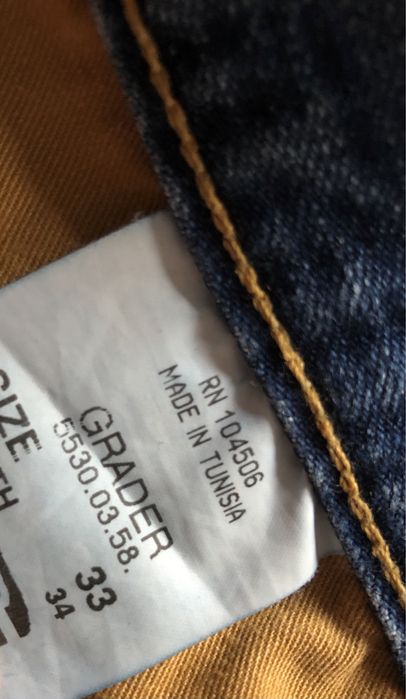 Blugi GSTAR RAW Denim Jeans Barbati | Marime 33 x 34 (Talie 84 cm)