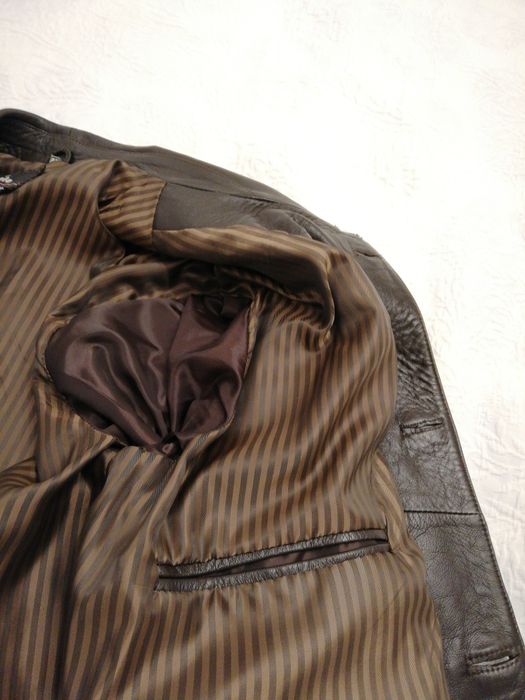 Geaca Piele Barbati maro 52 NOUA Tg Mures BONUS Geaca H&M Curier OLX