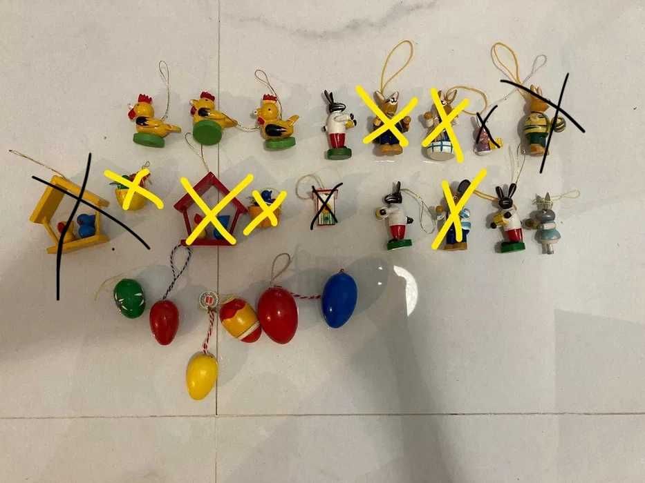 figurine din lemn sezon paste Figurine iepurasi oua decor primavara