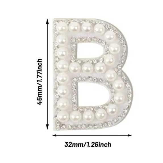 Перлени  булчински Букви BRIDE сватба, моминско парти за дреха надпис