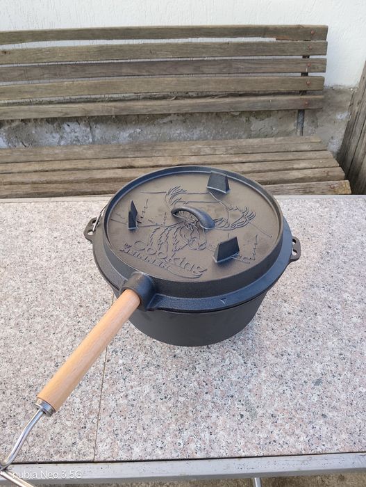 Ceaun din fontă 2in1 cu Capac tigaie&grill