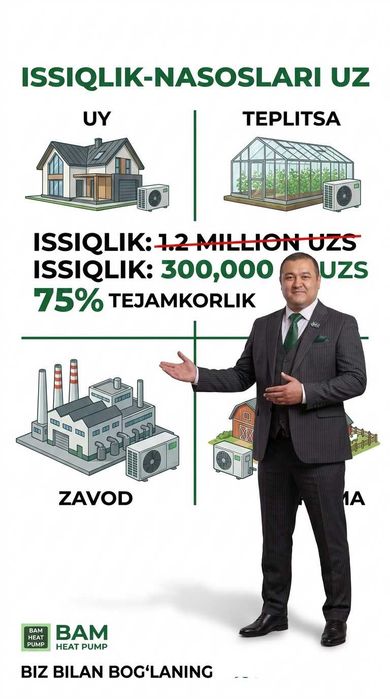 Fan Coil Тепловой Насос Фергана Issqilik Nasoslari Fargona Fankoyl