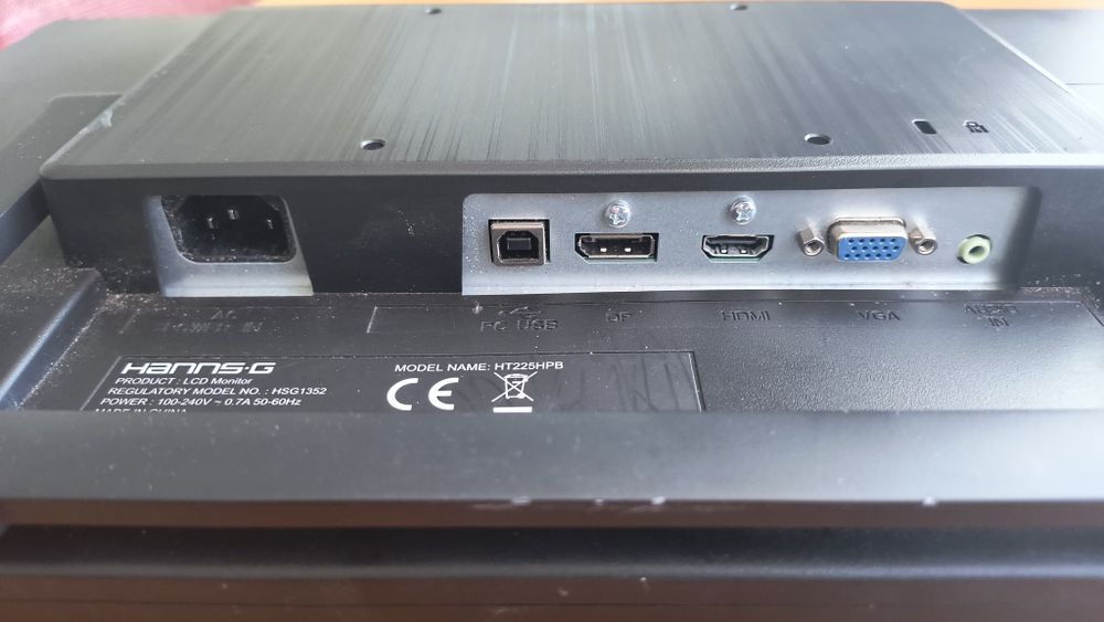 Monitor LED Touchscreen 21,5", Full HD, VGA, HDMI, Display Port