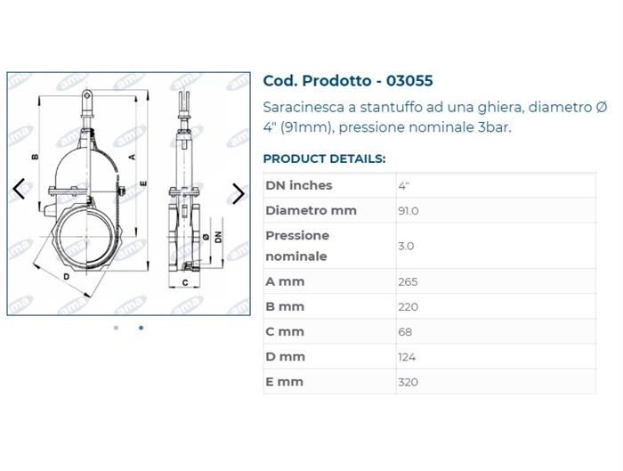 Paleta/robinete golire vidanje 4" cu filet, vidanja meprozet bossini