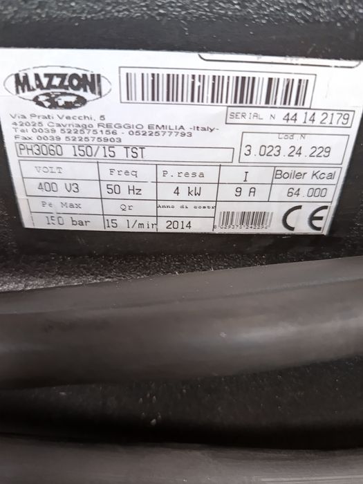 Пароструйка Mazzoni PH3060 150bar