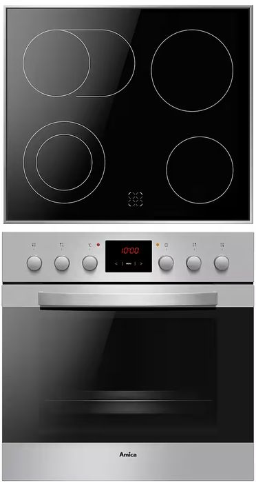 Нов комплект фурна с котлони за вграждане Amica