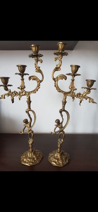 Sfesnice bronz foarte vechi pretul pentru set  1500 ron