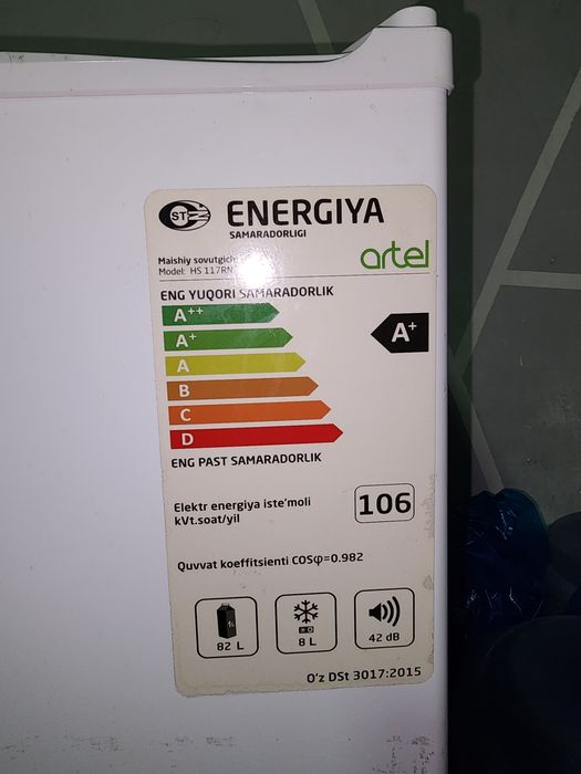 Artel muzlatkich HS 117RN oq rangi