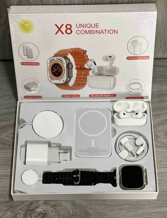 Смарт часовник X8 УUnique Combination, Bluetooth разговори, NFC, 2.02 IPS екран, IP67