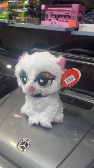 Плюшени играчки различни животни и модели легнало Коте Сиво 50см