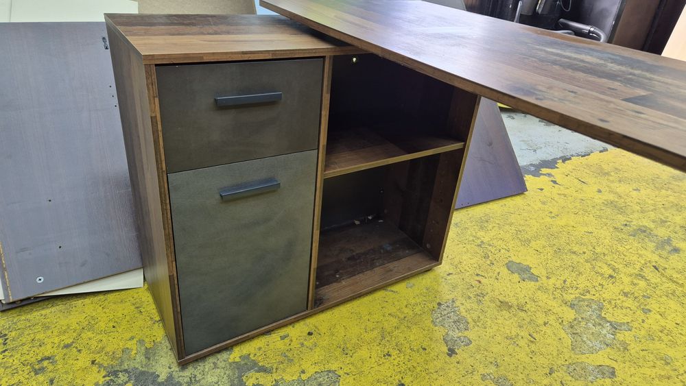 Birou Doris stejar inchis si negru