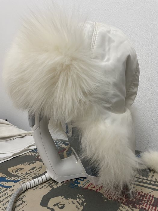 Зимняя шапка из песца на девочку