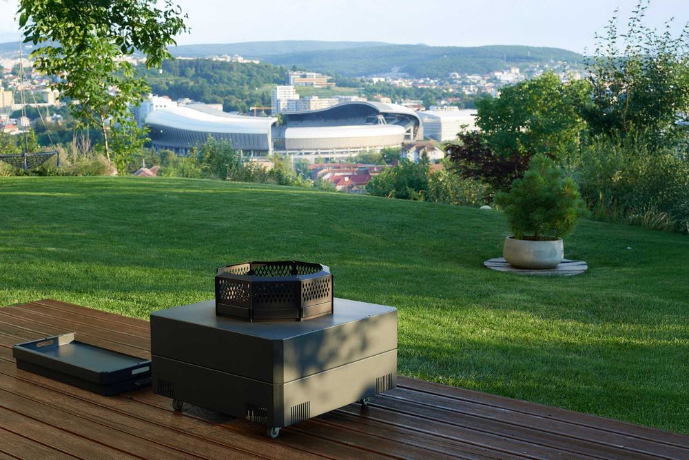 Masa de cafea/firepit smokeless/semineu de terasa