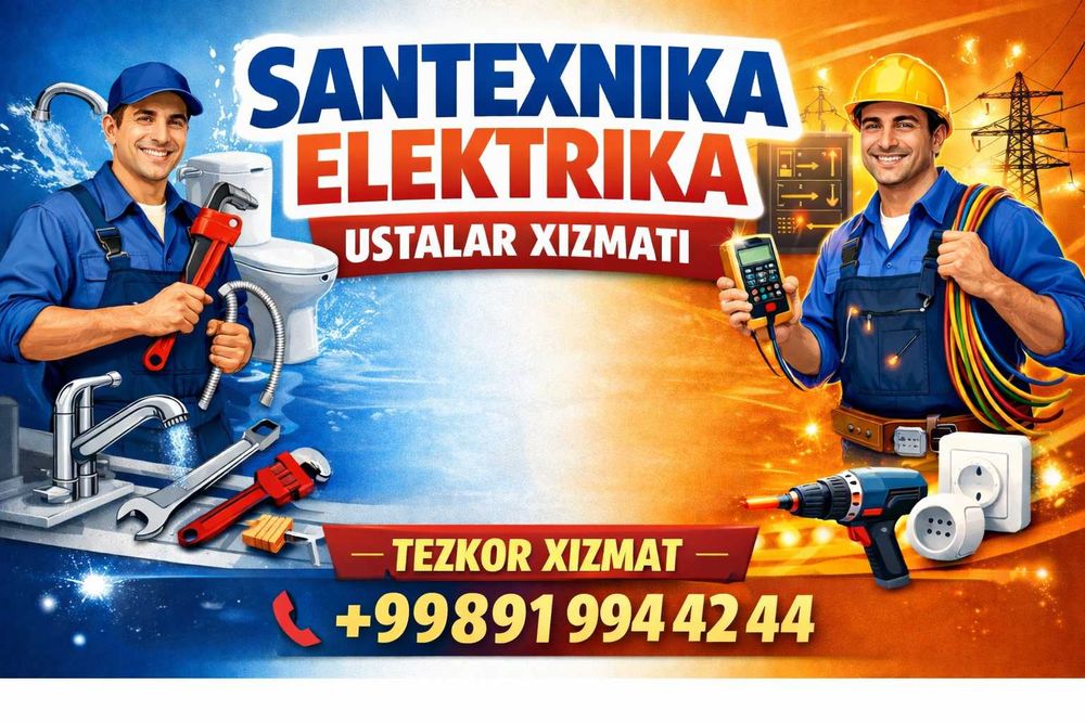 УНВЕРСАЛ podklyuch kvartira remont santexnika,elektrik ishlar