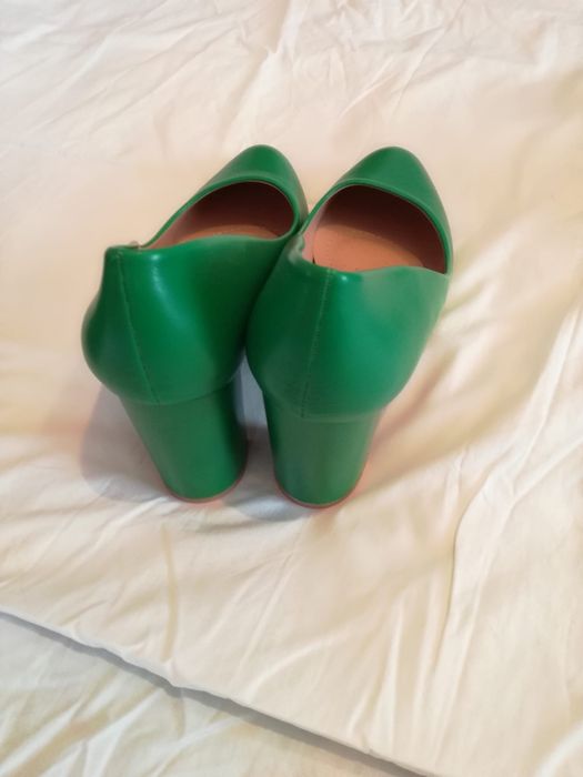 Pantofi noi verzi din imitație piele