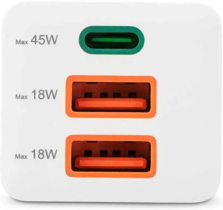 Incarcator Telefon 45W Hama PD Quick Charge 3.0 GaN, 3 iesiri, Sigilat