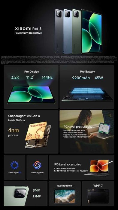Продам Xiaomi Pad 8 и 8 Pro новые в наличии