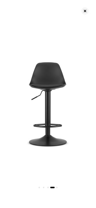 Set 4 Scaune de bucatarie/bar picior negru reglabil