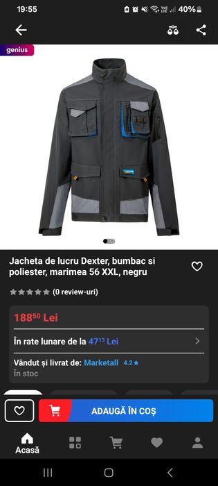 Set Salopeta Dexter+2 centuri pentru spate noi