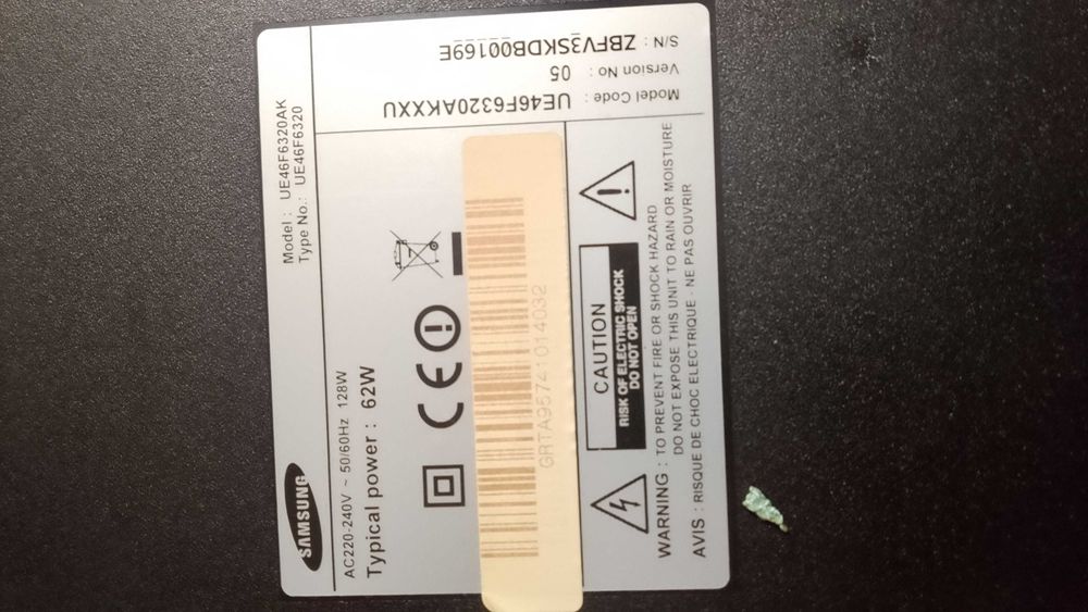 Samsung tv ue46f6320