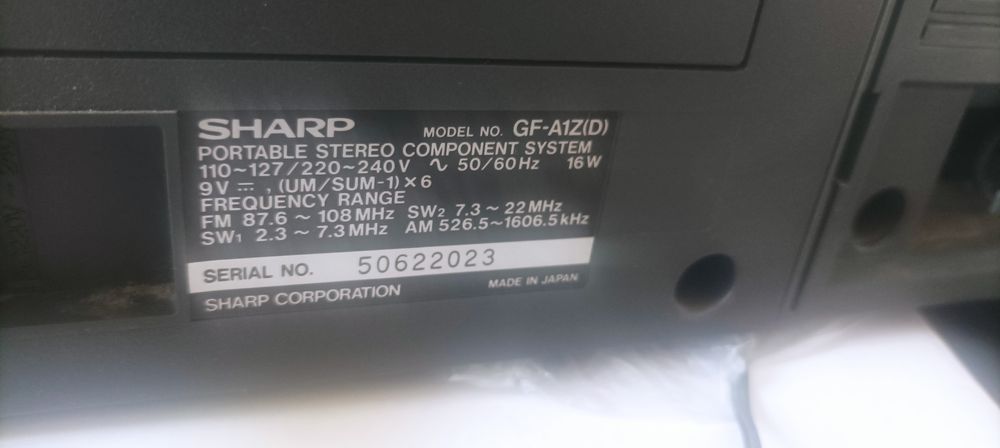 Касетофон  Sharp GF A1