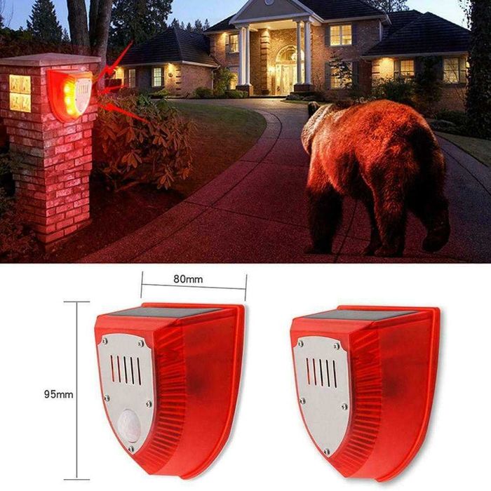 Alarma solara pentru animale, pasari, hoti 129 decibels. Nou ambalata!