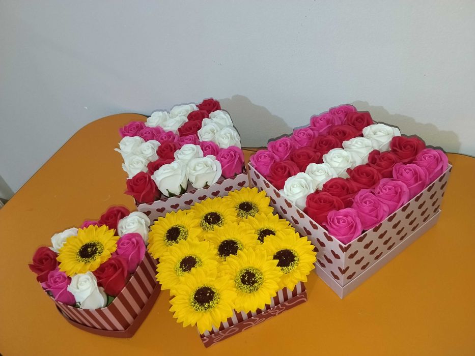 Aranjamente florale din flori de săpun
