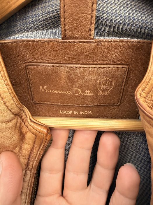 Мъжко кожено яке М размер Massimo Dutti