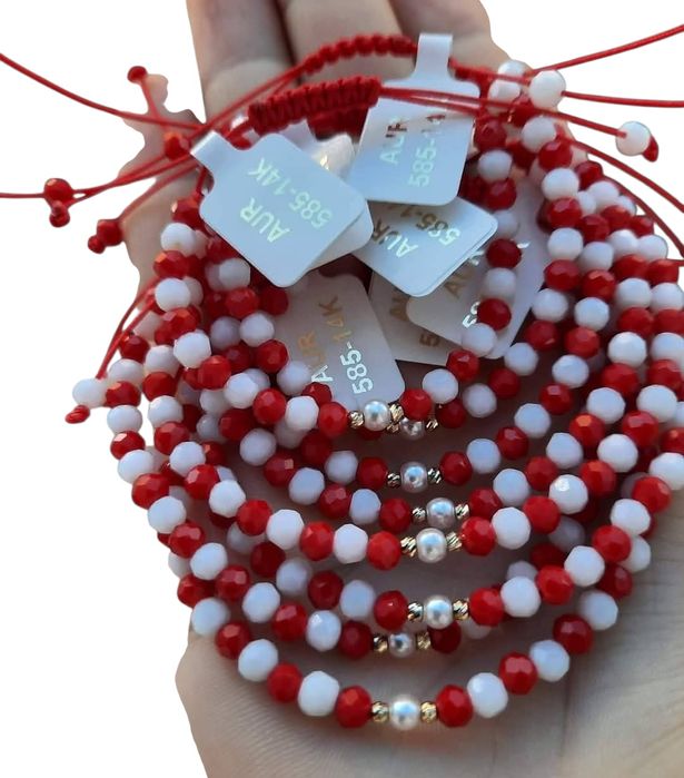 Brățări cu bile din Aur 14k