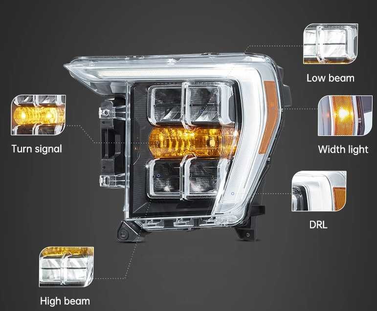 Тунинг FULL LED MATRIX фарове Ford F150 21+