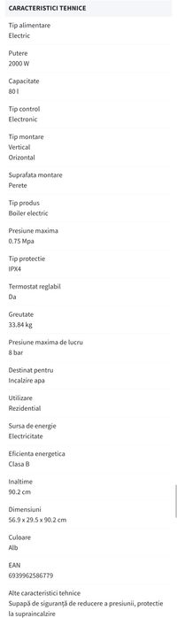 Boiler Electric Midea Seria Salute D80-20ED6 Model Double Tank 80L