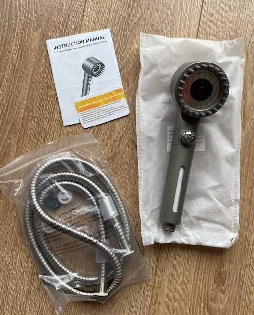 Para dus cu filtru 15 straturi, presiune mare, anticalcar+furtun 1,5m