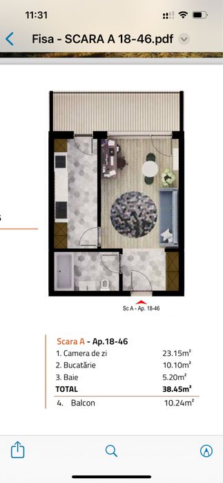 Apartament FINISAT la Parc cart Gheorgheni 2cam59M+20M Terasa viewparc