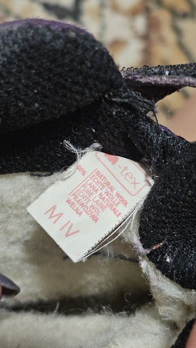 Ghete mov pentru copii, îmblănite cu lana naturala, nr 27