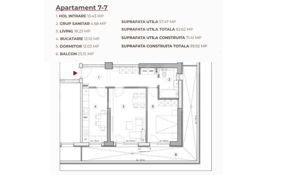 Apartament 2 camere, 82.62 mp, ansamblu 0% Comision Achizitie, Calea S — fotografia 2