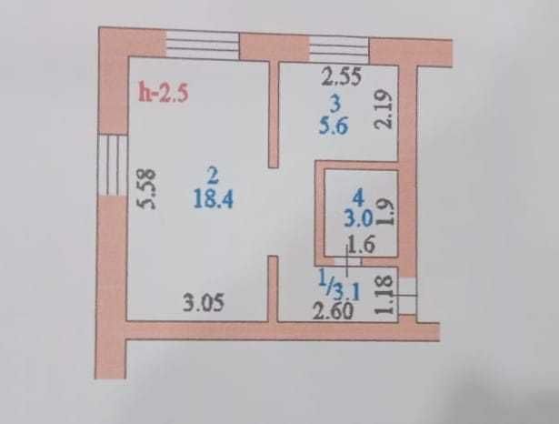 1 комн.квартира в центре города