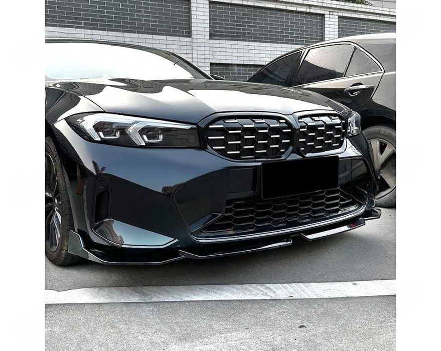 Prelungire Lip Bara Fata M BMW Seria 3 G20 G21 Facelift, Negru Lucios