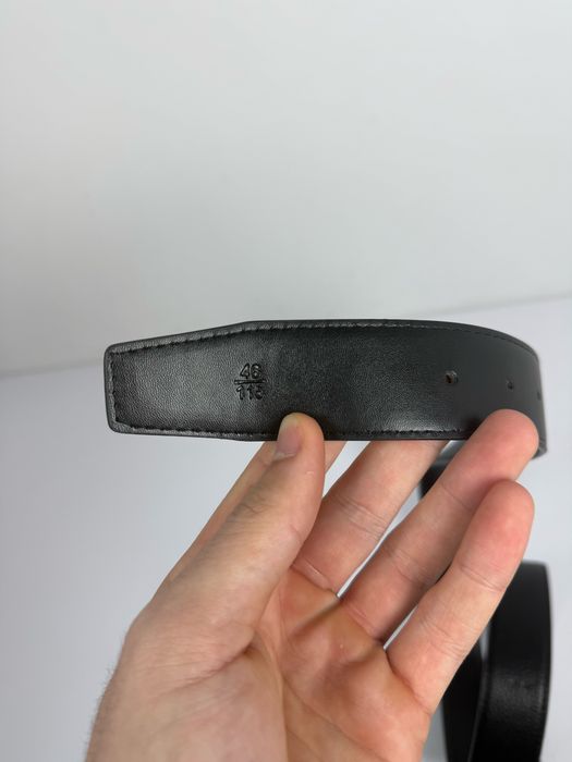 Curea AMIRI Negră - Piele, Cataramă Logo Mată - Nouă