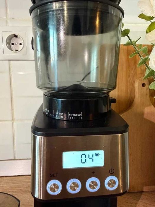 Rasnita electrica pentru cafea Homtone, 51 niveluri de macinare, 50g