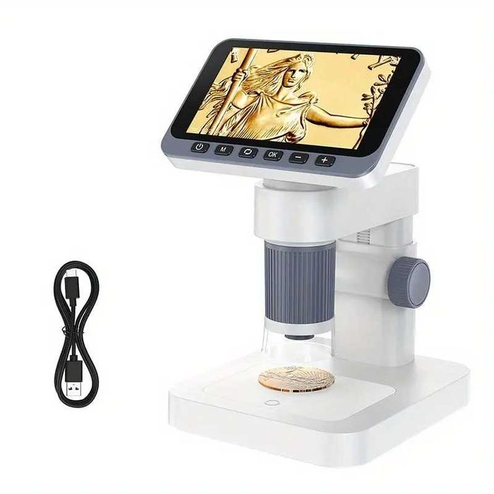 Цифров микроскоп LCD дисплей 4,5 инча 1080P 1000X 8 LED светлини